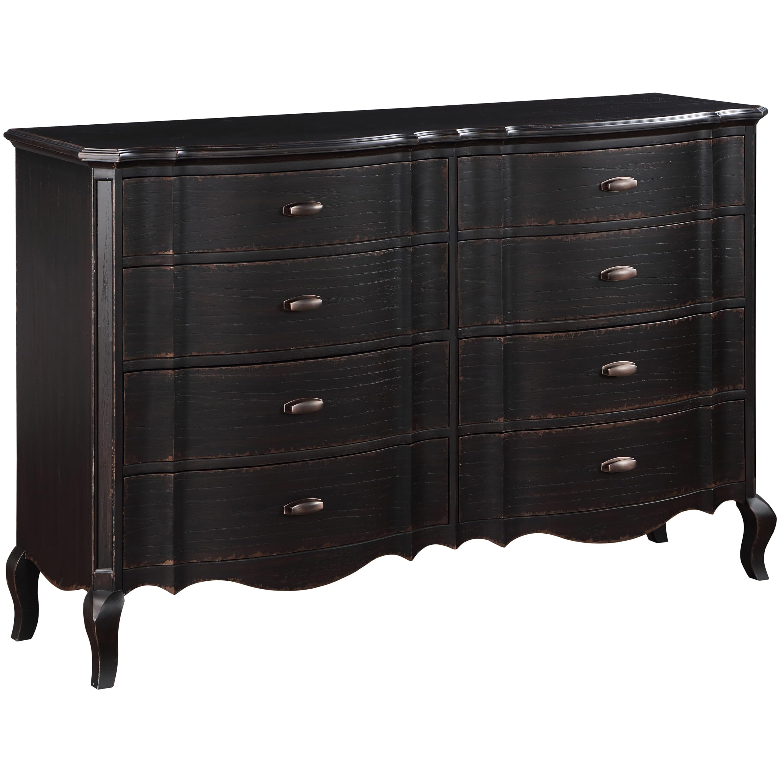 Photo 1 of **DAMAGE TO MULTIPLE LEGS**Acme Chelmsford 8-Drawer Contemporary Wood Dresser in Antique Black