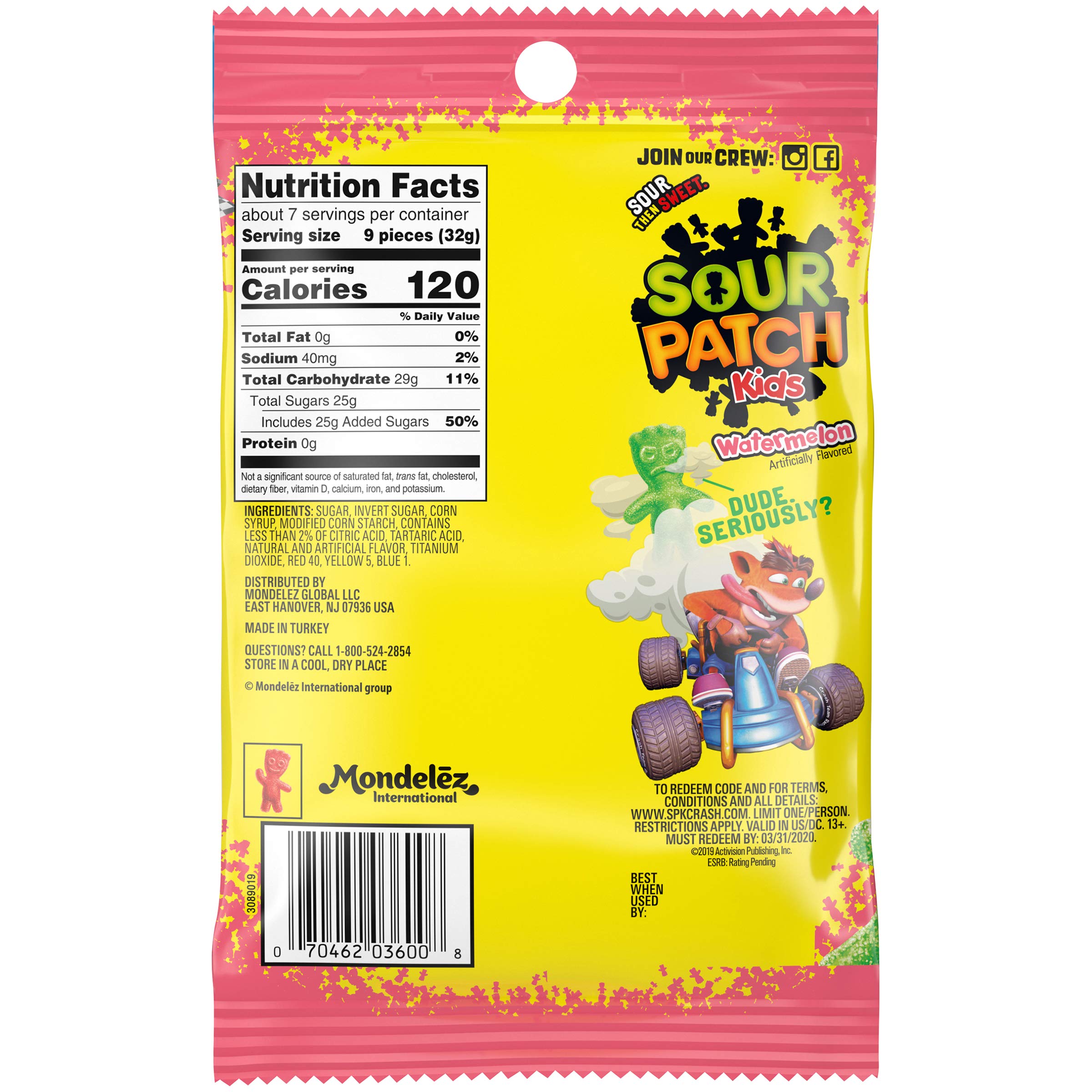 Sour Patch Kids Sweet and Sour Gummy Candy, Watermelon, 8 Ounce Buy