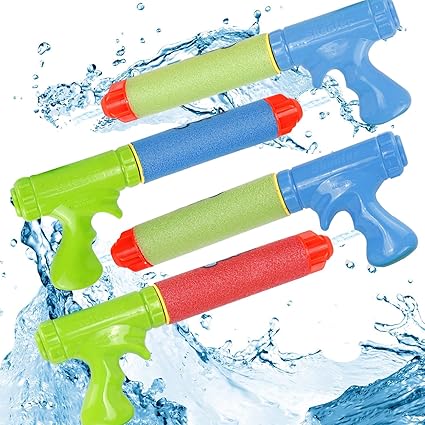 Amazon.com: WESJOY - Pistola de espuma para tiro de agua, para niños, niñas, adultos, verano, al aire libre, natación, playa, fiesta, juegos de lucha, 4 unidades: Toys \u0026 Games