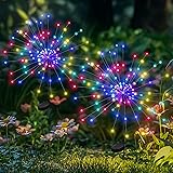 PEVOROS Garden Decor Solar Lights Outdoor,2Pack