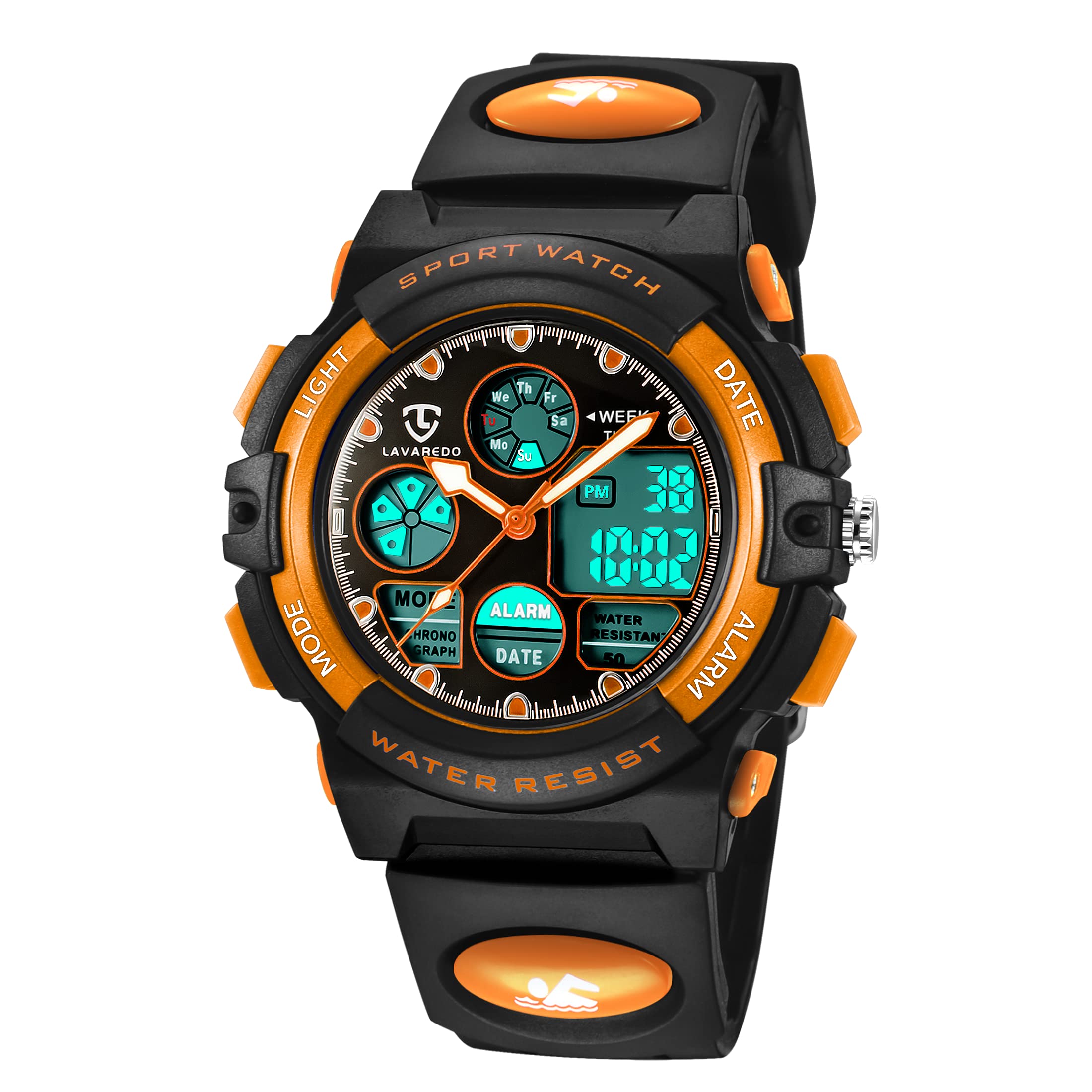 Watches,Kids Watches,Boys Teenagers Digital Outdoors Sport Watch Multifunction Waterproof Electronic Digital Watch with LED Light Alarm and Calendar Date for Kids Children Wrist Watches
