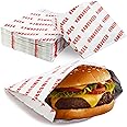 Retro, Grease Proof Burger Wrappers 50 Pk. Great BPA Free Cookout Supply. Pro Quality Bulk Hamburger Bags Are Large and Insulated. Allergen Friendly BBQ Foil Paper Perfect For Baseball Themed Party.