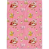 Jay Franco Kids Christmas Plush Throw Blanket – 50x70 Inches Soft & Cozy Fleece Throw for Holiday Bedroom & Couch Décor, Official Licensed Product, Pink - Strawberry Shortcake