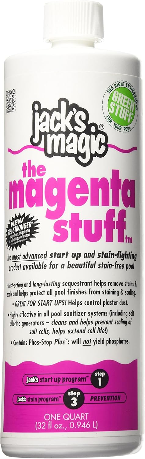 Jack's Magic The Magenta Stuff Size: 32 Ounce : Swimming Pool Enzymes : Garden & Outdoor