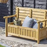 AIRWAVE Darcy Outdoor Storage Bench 110L Weather Resistant Fir Wood view 4