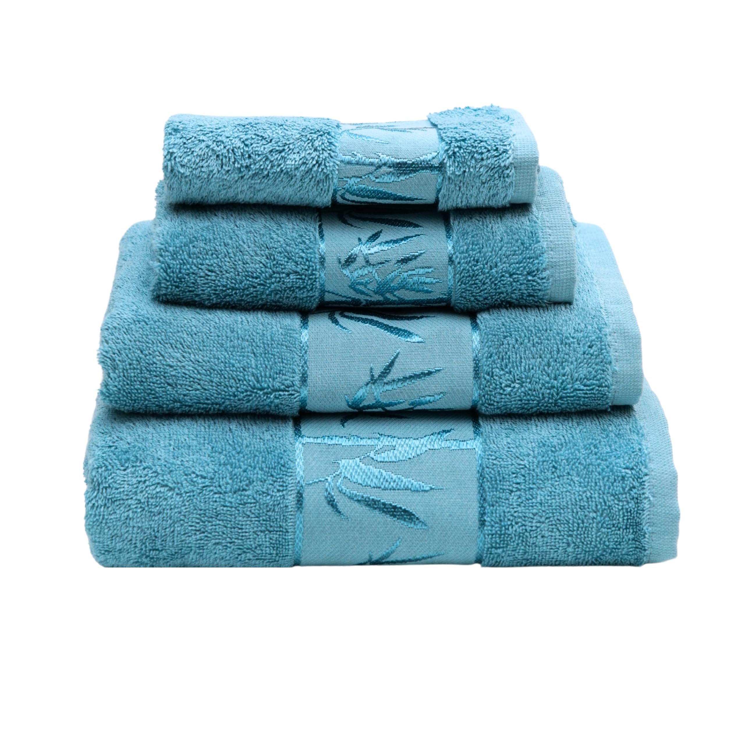 Marmaris Co. Set of 4 Luxury Super Soft Towels – Premium Viscose Derived from Bamboo & Turkish Cotton for The Ultimate Bath Experience