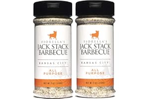 FIORELLA'S JACK STACK BARBECUE Jack Stack Barbecue All Purpose Dry Rub Seasoning - Kansas City Spice 2 Pack - for Chicken, Beef, Ribs, Vegetables, Seafood, and More (7oz Each)