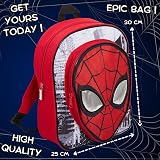 Marvel Spiderman Backpack for Boys Avengers Red Daypack with Reflective Eyes view 6
