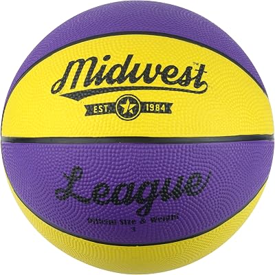 Midwest Fastener Midwest Kids League Basketball Yellow Purple Size 3