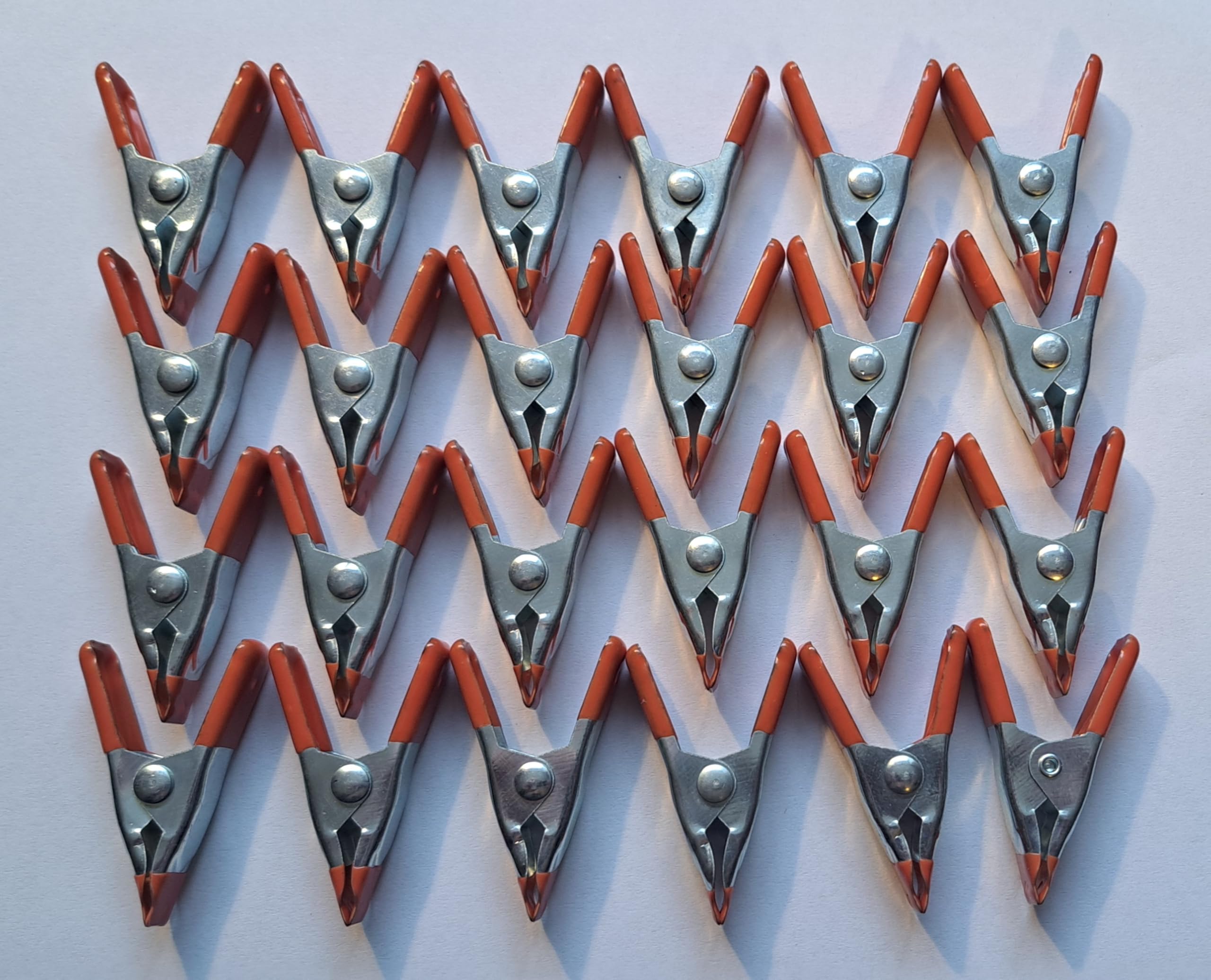 24 Two inch Metal Spring Clamps Model Making, Craft, Hobby, DIY and Work