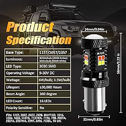 LIGHSTA 1157 2057 2357 7528 BAY15D P21/5W