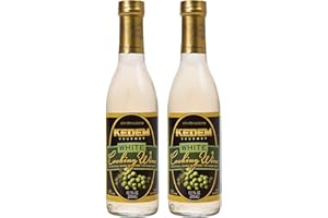 VALUBNDL: Kedem Gourmet White Cooking Wine – 2 Pack (375ml Bottles) – 750ml Total Bulk Supply – No Sugar Added – No Artificia