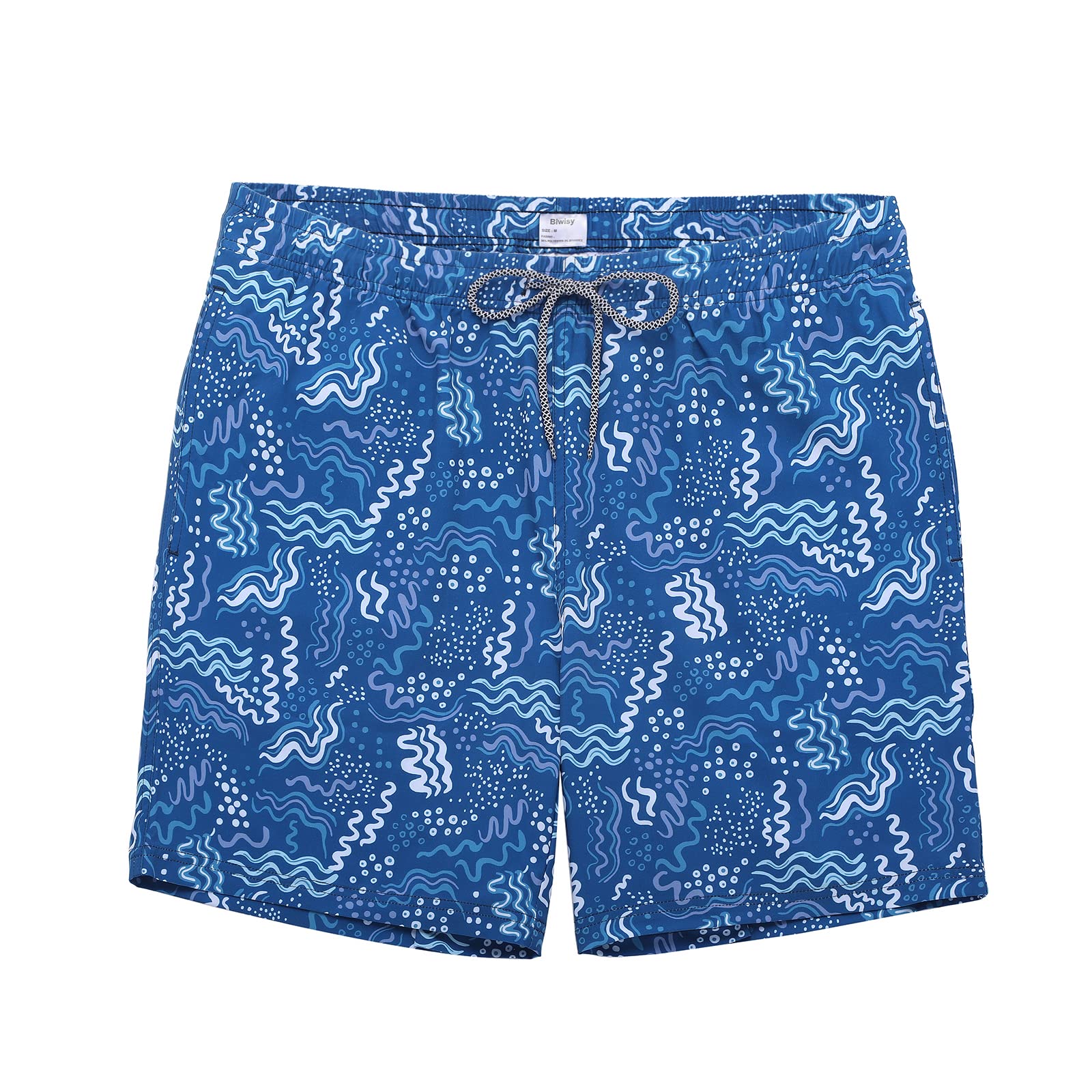Biwisy Men's Swim Shorts Quick Dry Mesh Lining