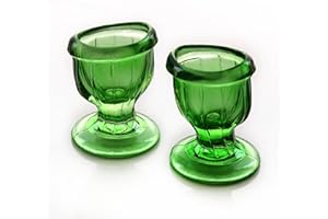 2activelife Set of 2 Eye Wash Cups with Storage Container | Eye Cleaner Solution for Tired Eyes, Eyestrain, Makeup and Dust | Eye-Shaped Rim for Eye Rinse and Cleansing - Green