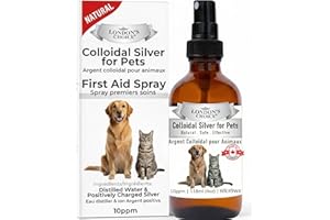 London's Choice (A Canadian Company) Colloidal Silver Liquid for Dogs, Yeast Infection Treatment, Dog Itchy Skin Relief, Hot 