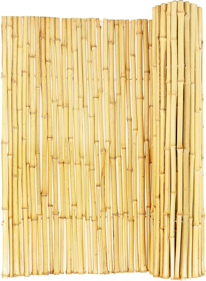 Backyard X-Scapes Natural Rolled Bamboo Fence .75in D x 4ft H x 8ft L ... - 81uqaTvxfeL. AC SX679  Backyard X-Scapes Natural Rolled Bamboo Fence .75in D x 4ft H x 8ft L ... - 81uqaTvxfeL. AC SX679