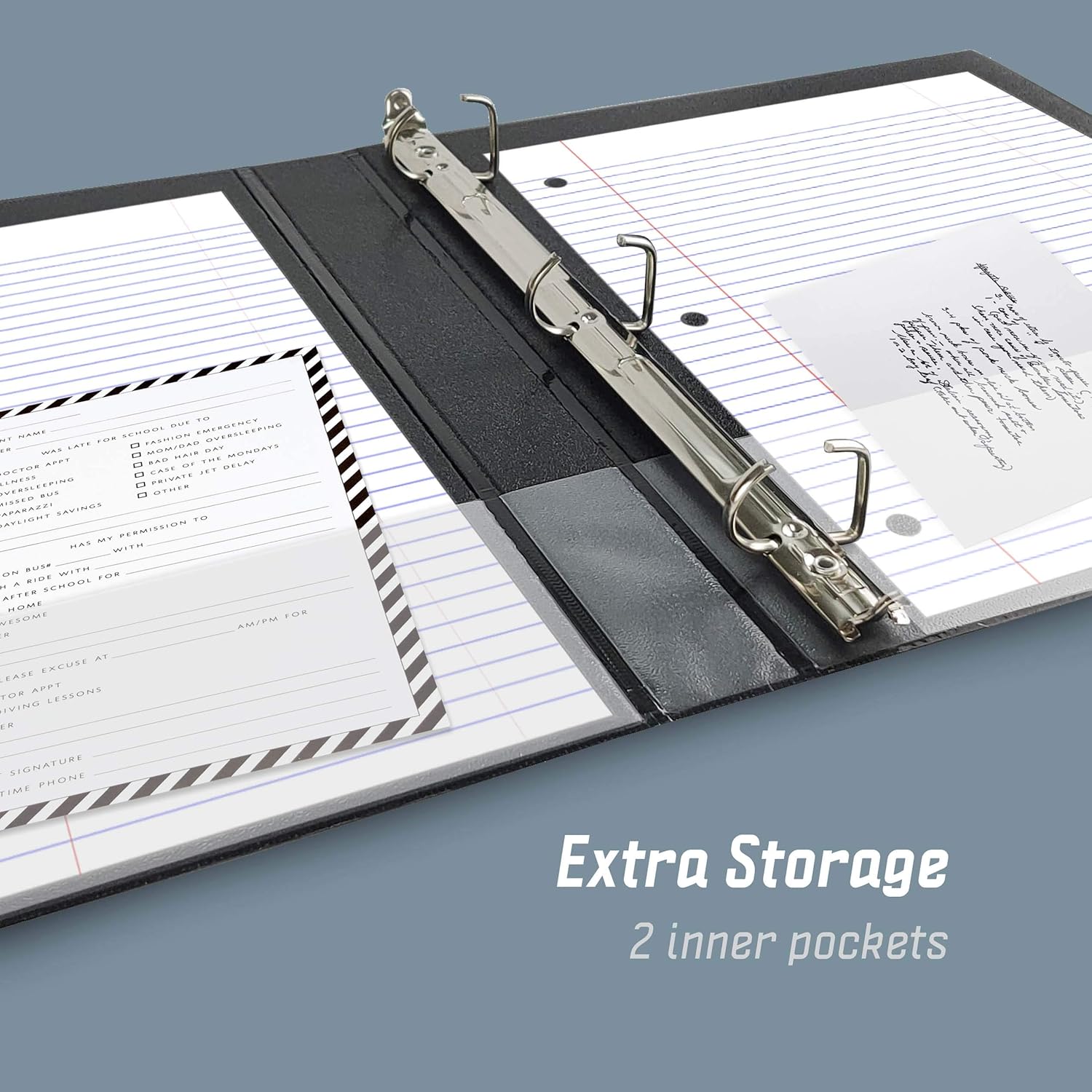 OS Plus Durable D-Ring Binder, 1.5 Inch - Black, 4 Pack. Bonus 1 Set Divider Included : Office Products