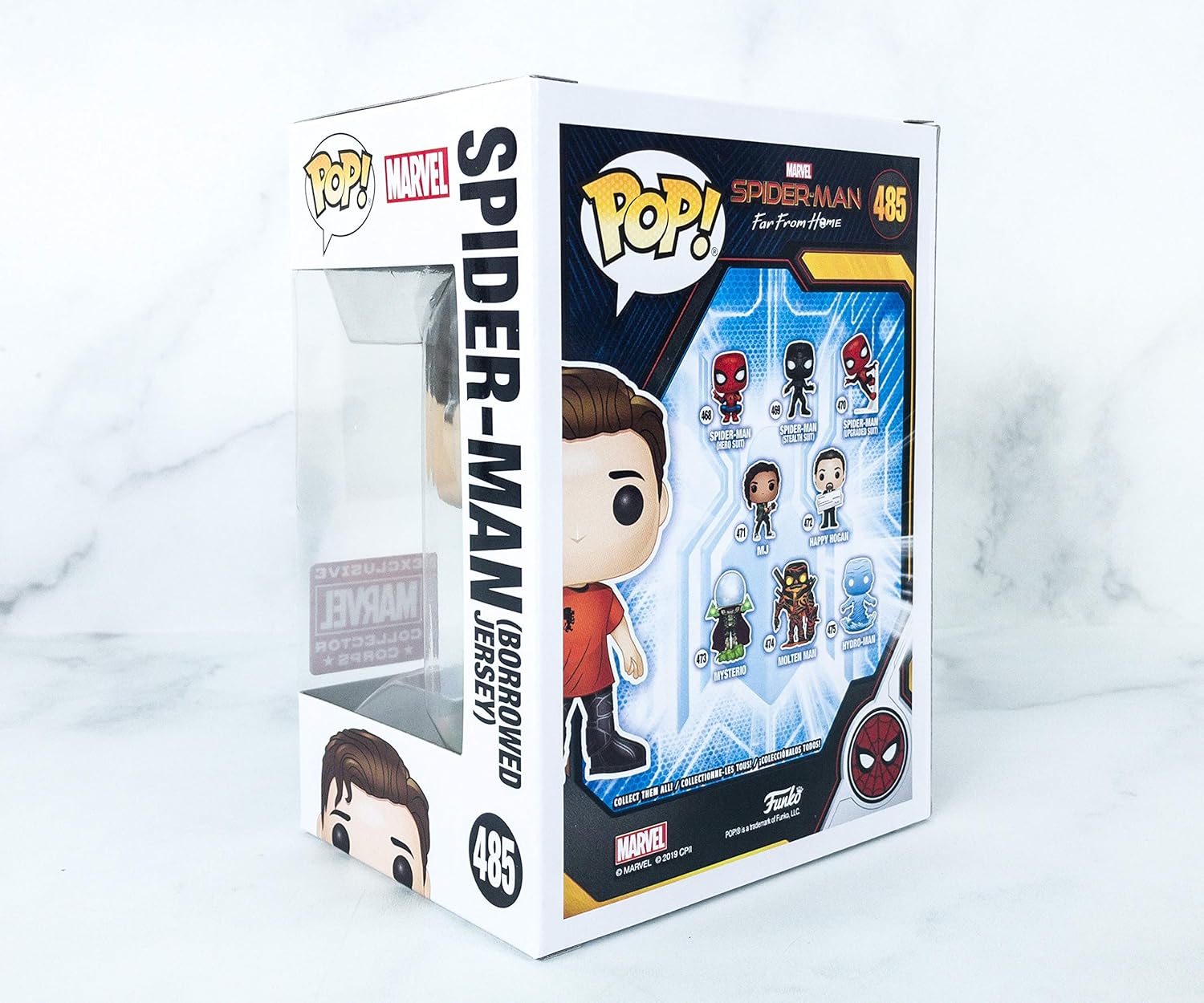 peter parker borrowed jersey funko pop
