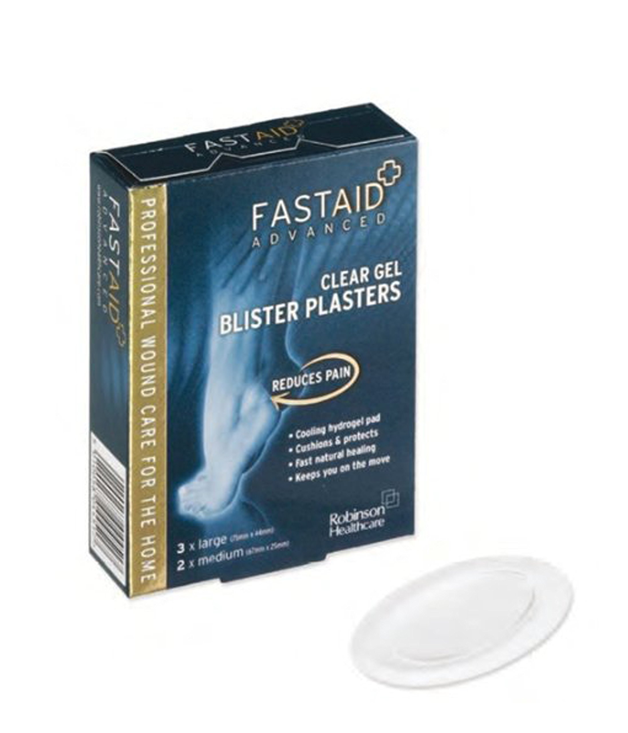 Fastaid 4451 Advanced Clear Gel Blister Plasters, Pack of 5