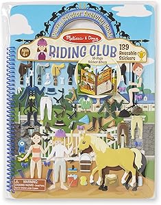 Melissa & Doug Puffy Sticker Activity Book: Riding Club - 139 Reusable Stickers