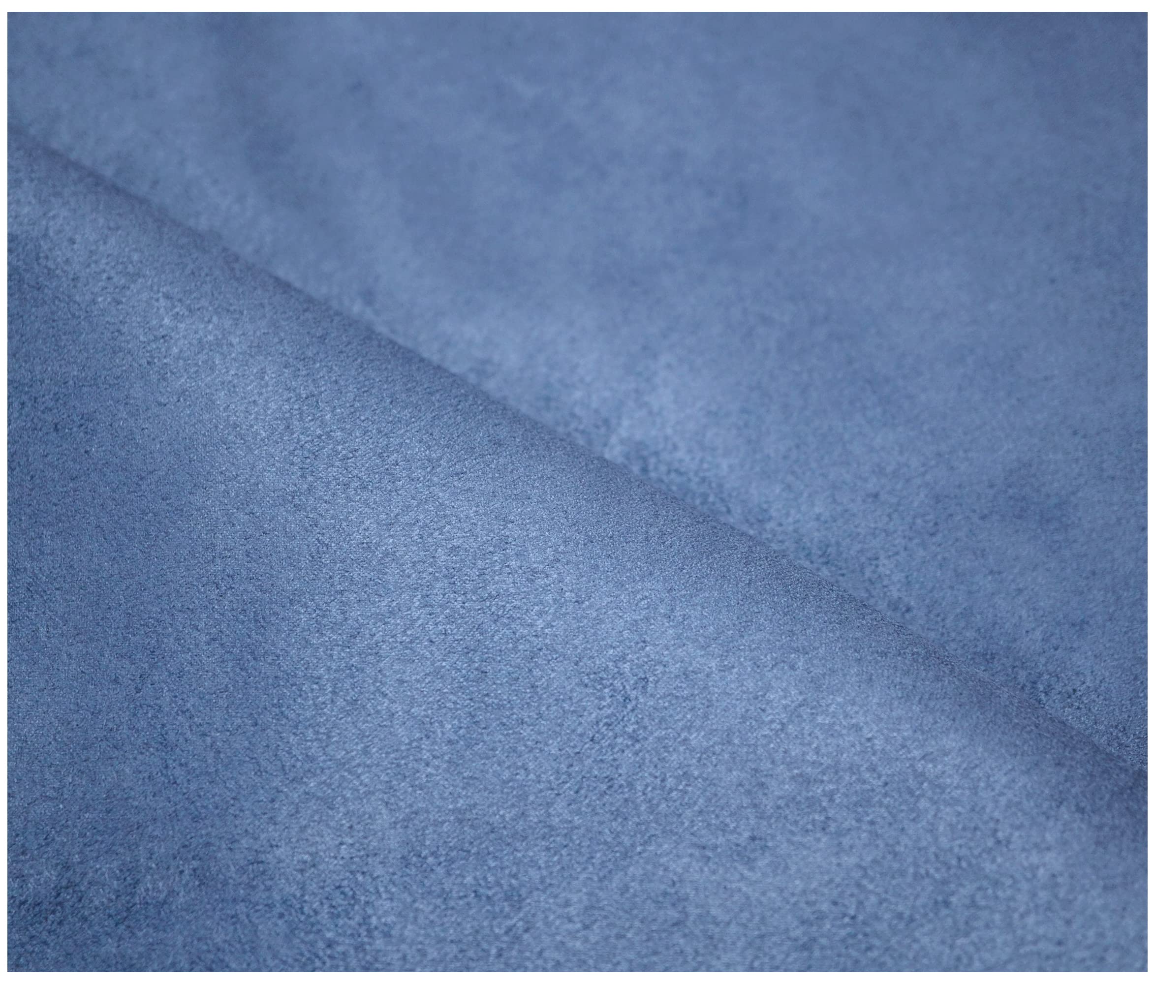 Faux Suede Soft Touch Leatherette Upholstery Fabric for Furnishings Cushions Curtain (200 x 150cm (2 Metre), Cornflower Blue)
