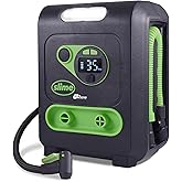 Slime 40085 Tire Inflator, Cordless, Multi-Purpose, Portable Air Compressor Pump, Auto Shut-Off, Lithium Ion Battery and LED Light, Rechargeable, 6 min Inflation