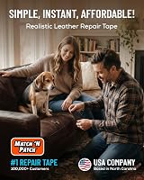 MATCH N PATCH Dark Brown Leather Repair Tape 15ft x 2.25" Vinyl Furniture Car view 2