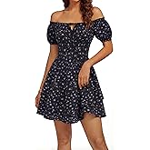 Scarlet Darkness Floral Corset Dress Summer Dresses for Women Girls 2026 Short Milkmaid Sundress with Pocket