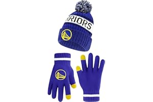 Ultra Game Youth NBA Official Super Soft Winter Beanie Knit Hat with Extra Warm Touch Screen Gloves