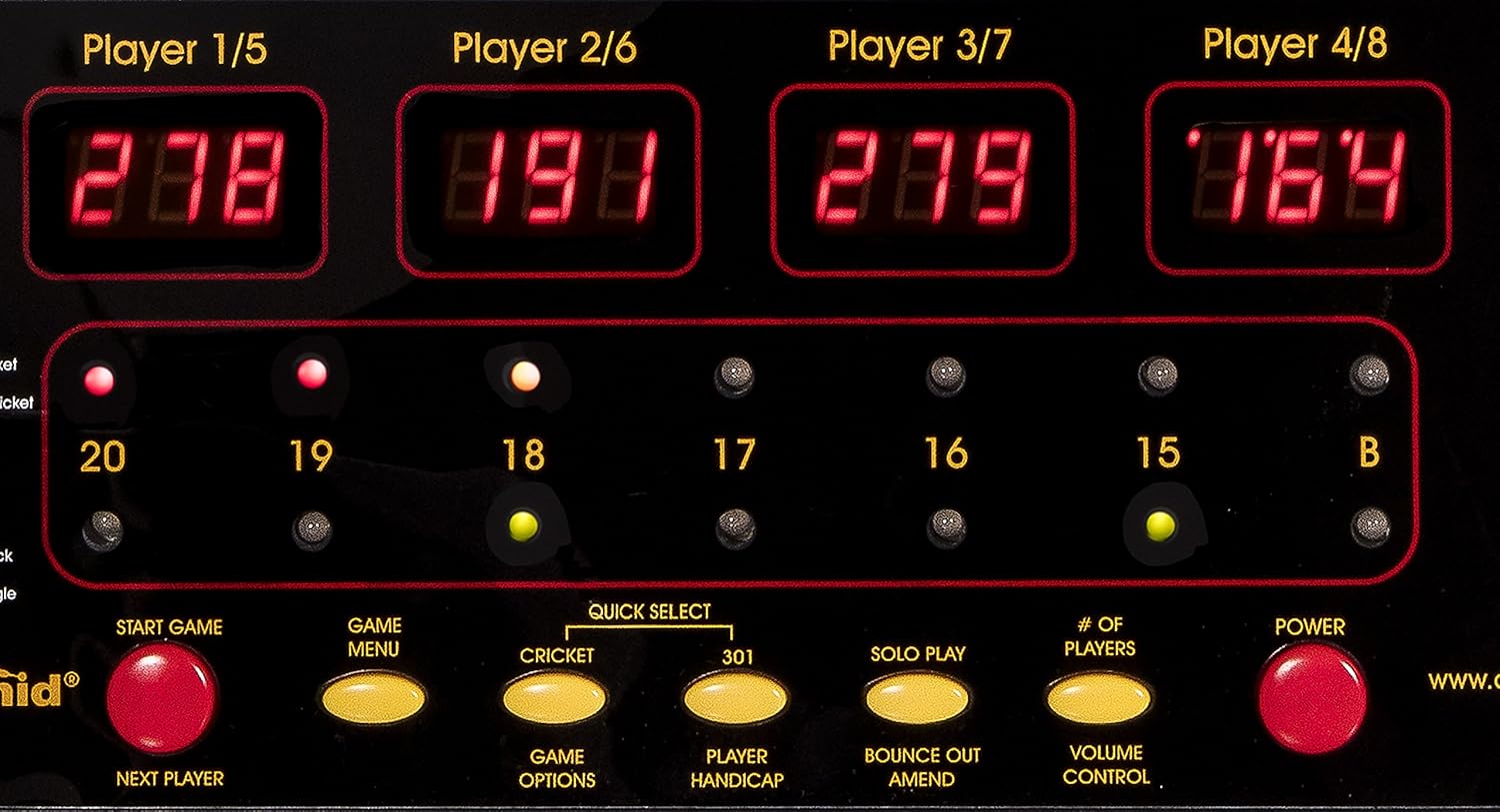 Arachnid Cricket Pro 650 Standing Electronic Dartboard with 24 Games, 132 Variations, and 6 Soft-Tip Darts Included : Arachnid Electronic Dart Board : Sports & Outdoors