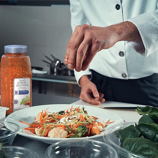 MCCORMICK CULINARY SALAD SUPREME SEASONING, 24 OZ – ONE 24 OUNCE CONTAINER OF SALAD SEASONING WITH HIGH-QUALITY SPICES, USE IN PASTA SALADS, TRADITIONAL SALADS, VEGETABLES AND MORE