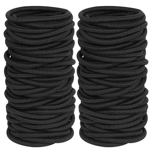 GOSICUKA 120 PIECES BLACK HAIR TIES FOR THICK...
