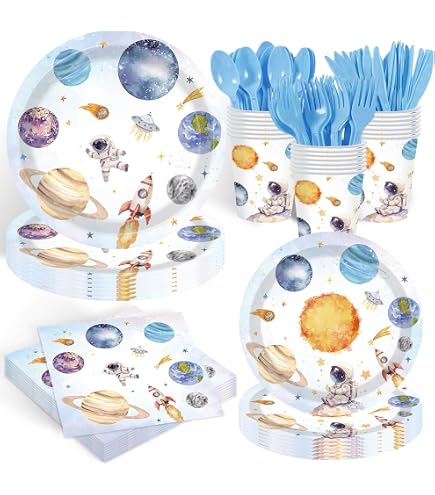 Hombae First Trip Around The Sun Decorations Boy, Outer Space 1st Party