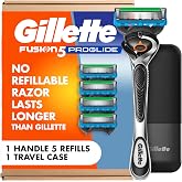 Gillette Fusion5 Proglide Razor for Men, 5-Blade, 1 Razor Handle, 5 Blade Refills, with Travel Case