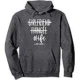 Girlfriend Fiance Wife 2025 Just Married Wedding Honeymoon Pullover Hoodie