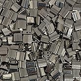 Miyuki Tila Beads - 2 Hole Square Beads, 5x5x1.9 mm, 5 Grams Glass Beads Silver (TL190)