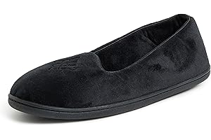 Dearfoams Women's Rebecca Soft Memory Foam Lightweight House Shoes Cozy Loafer with Warm Lining and Wide Widths Slipper