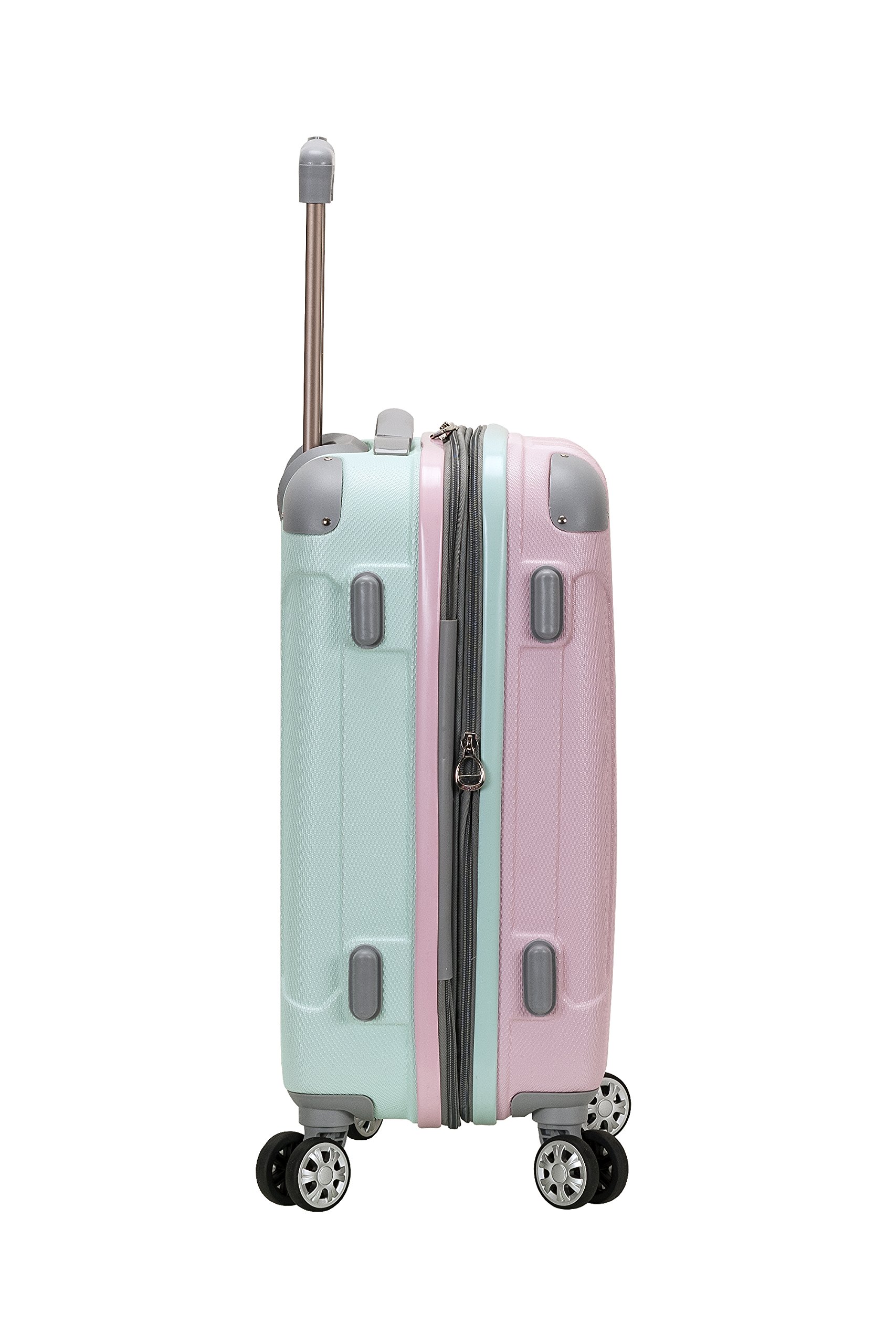 Rockland London Hardside Expandable Luggage with Spinner Wheels, Multicolor, Carry-On 20-Inch