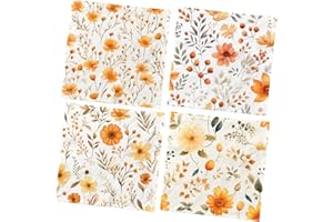 GUPESXU 40Pcs Fall Napkins,Fall Baby Shower Decorations Autumn Harvest Party Napkins Maple Leaf Flower Theme Decoration for Baby Shower,Birthday Party