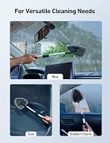AstroAI Car Windscreen Cleaner with Telescopic Handle 4 Microfiber Pads Kit view 7