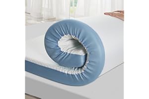 AIVERMEIL 3 Inch Firm Mattress Topper Queen Size 60x80 Inch Extra Support, Gel-Infused High-Density Memory Foam Mattress Bed Topper for Pain Relief, CertiPUR-US Certified