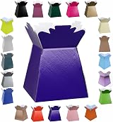 LARRYROO Glossy Vibrant Bouquet Box Purple - Flower Presentation Gift