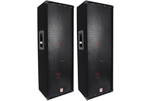 (2) Rockville RSG12.2 Dual 12 2000 Watt 3Way 4-Ohm Passive DJ/Pro Audio Speaker