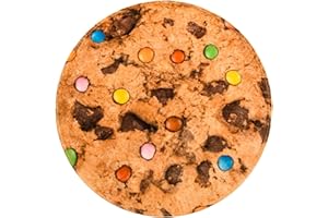 Vessia Giant Cookie Blanket(Brown), Realistic Funny Food Blanket for Adults and Kids, 300GSM Giant Soft Chocolate Cookies Blanket for Couch,Sofa,Bed, Fun Cozy Round Blanket Gifts for Boys,Girls
