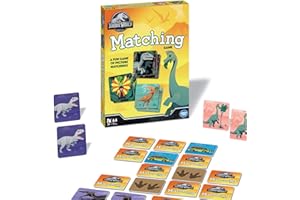 Wonder Forge Jurassic World Matching Game - Glow-in-the-Dark Dinosaur Memory Challenge for Kids Ages 3 and Up - Educational Fun for Family and Preschool Play