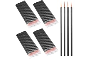 cobee 100 Pcs Disposable Eyeliner Brush Set, Cosmetic Eye Liner Applicator Ultra-fine Point Eyelash Brush Wands Cosmetic Makeup Tool for Lip Liners Eyelashes Detail Painting