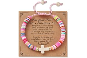 Korotho Cross Bracelets Gifts for Teen Girls Boys Catholic, First Communion Confirmation Baptism Christian Easter Gifts Cross Jewelry Religious Gift for Goddaughter Godson Duaghter Son Niece