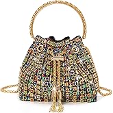 Sweetovo Sparkly Diamond Evening Bag Clutch Purses for Women Rhinestone Purse Glitter Handbag for Party Prom Cocktail Wedding