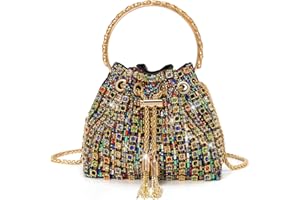 Sweetovo Sparkly Diamond Evening Bag Clutch Purses for Women Rhinestone Purse Glitter Handbag for Party Prom Cocktail Wedding