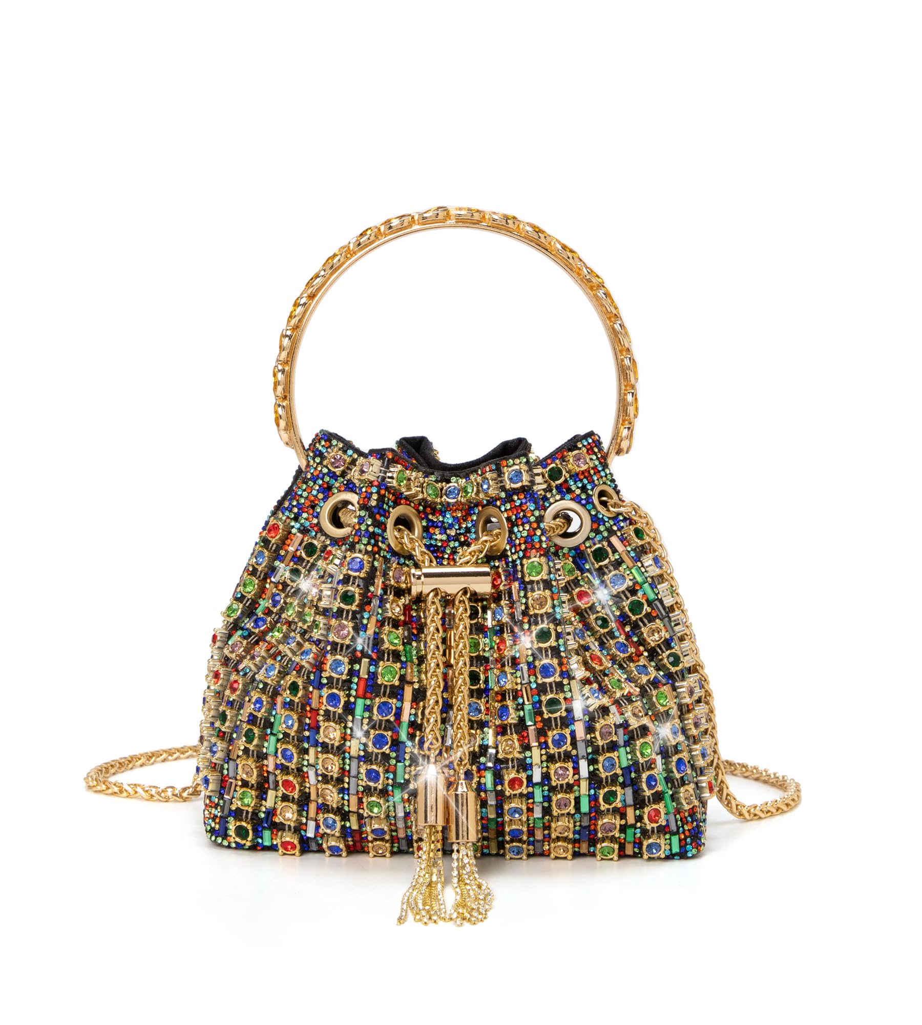 Sweetovo Sparkly Diamond Evening Bag Clutch Purses for Women Rhinestone Purse Glitter Handbag for Party Prom Cocktail Wedding